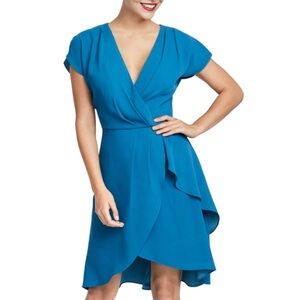 Rachel Roy Womens Faux-Wrap High-Low Dress,, Blue, 10